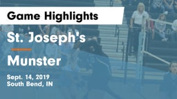 St. Joseph's  vs Munster  Game Highlights - Sept. 14, 2019