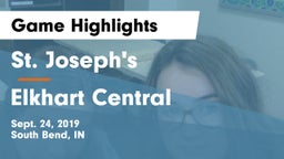 St. Joseph's  vs Elkhart Central  Game Highlights - Sept. 24, 2019