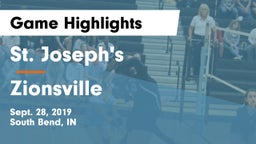 St. Joseph's  vs Zionsville  Game Highlights - Sept. 28, 2019