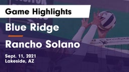 Blue Ridge  vs Rancho Solano Game Highlights - Sept. 11, 2021