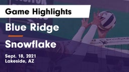 Blue Ridge  vs Snowflake Game Highlights - Sept. 18, 2021