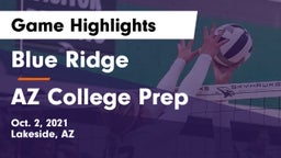 Blue Ridge  vs AZ College Prep Game Highlights - Oct. 2, 2021