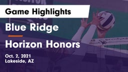 Blue Ridge  vs Horizon Honors Game Highlights - Oct. 2, 2021