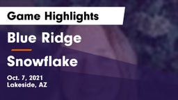 Blue Ridge  vs Snowflake Game Highlights - Oct. 7, 2021
