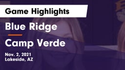 Blue Ridge  vs Camp Verde Game Highlights - Nov. 2, 2021