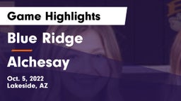 Blue Ridge  vs Alchesay Game Highlights - Oct. 5, 2022