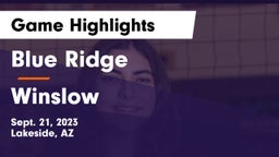 Blue Ridge  vs Winslow Game Highlights - Sept. 21, 2023