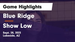 Blue Ridge  vs Show Low Game Highlights - Sept. 28, 2023