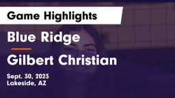 Blue Ridge  vs Gilbert Christian  Game Highlights - Sept. 30, 2023