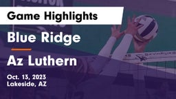 Blue Ridge  vs Az Luthern Game Highlights - Oct. 13, 2023