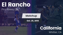 Matchup: El Rancho High vs. California  2019
