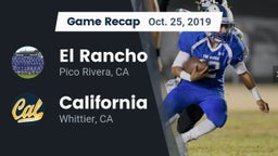 Recap: El Rancho  vs. California  2019