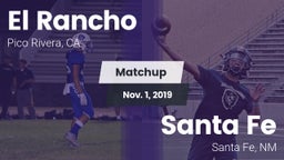 Matchup: El Rancho High vs. Santa Fe  2019