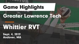 Greater Lawrence Tech  vs Whittier RVT  Game Highlights - Sept. 4, 2019