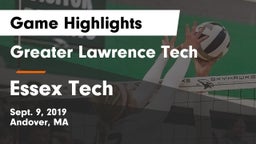 Greater Lawrence Tech  vs Essex Tech Game Highlights - Sept. 9, 2019
