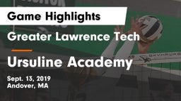 Greater Lawrence Tech  vs Ursuline Academy Game Highlights - Sept. 13, 2019