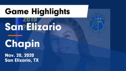 San Elizario  vs Chapin  Game Highlights - Nov. 20, 2020