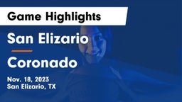 San Elizario  vs Coronado  Game Highlights - Nov. 18, 2023