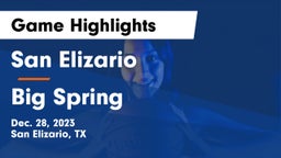 San Elizario  vs Big Spring Game Highlights - Dec. 28, 2023