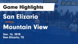 San Elizario  vs Mountain View  Game Highlights - Jan. 16, 2018