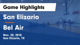 San Elizario  vs Bel Air  Game Highlights - Nov. 20, 2018