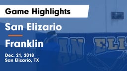 San Elizario  vs Franklin  Game Highlights - Dec. 21, 2018