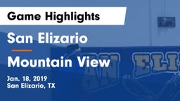 San Elizario  vs Mountain View  Game Highlights - Jan. 18, 2019