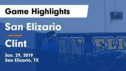 San Elizario  vs Clint  Game Highlights - Jan. 29, 2019