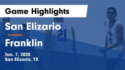 San Elizario  vs Franklin  Game Highlights - Jan. 7, 2020