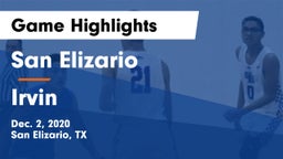 San Elizario  vs Irvin Game Highlights - Dec. 2, 2020