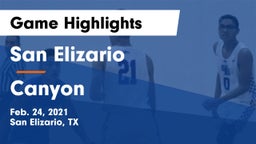 San Elizario  vs Canyon  Game Highlights - Feb. 24, 2021