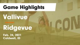Vallivue  vs Ridgevue  Game Highlights - Feb. 24, 2021