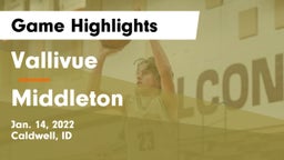 Vallivue  vs Middleton  Game Highlights - Jan. 14, 2022