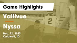 Vallivue  vs Nyssa  Game Highlights - Dec. 22, 2023
