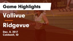 Vallivue  vs Ridgevue Game Highlights - Dec. 8, 2017