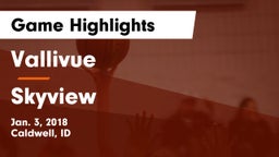Vallivue  vs Skyview  Game Highlights - Jan. 3, 2018