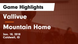 Vallivue  vs Mountain Home  Game Highlights - Jan. 18, 2018