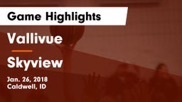 Vallivue  vs Skyview  Game Highlights - Jan. 26, 2018