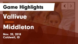 Vallivue  vs Middleton  Game Highlights - Nov. 20, 2018