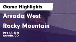 Arvada West  vs Rocky Mountain  Game Highlights - Dec 13, 2016