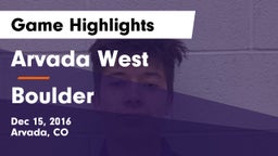 Arvada West  vs Boulder  Game Highlights - Dec 15, 2016