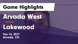 Arvada West  vs Lakewood  Game Highlights - Jan 14, 2017