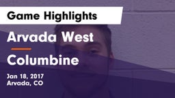 Arvada West  vs Columbine  Game Highlights - Jan 18, 2017