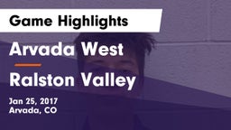 Arvada West  vs Ralston Valley  Game Highlights - Jan 25, 2017
