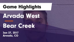 Arvada West  vs Bear Creek  Game Highlights - Jan 27, 2017