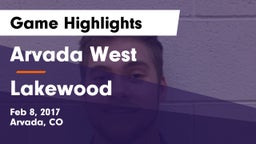 Arvada West  vs Lakewood  Game Highlights - Feb 8, 2017