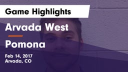 Arvada West  vs Pomona  Game Highlights - Feb 14, 2017