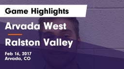 Arvada West  vs Ralston Valley  Game Highlights - Feb 16, 2017