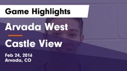 Arvada West  vs Castle View  Game Highlights - Feb 24, 2016