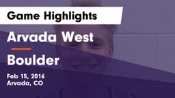 Arvada West  vs Boulder  Game Highlights - Feb 15, 2016